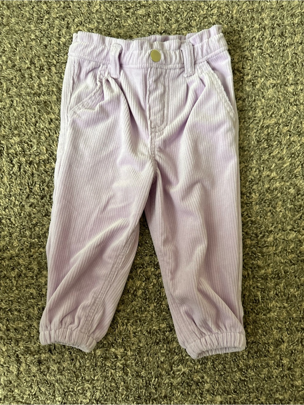 Garanimals Lilac Corduroy Elastic Cuff Joggers